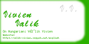 vivien valik business card